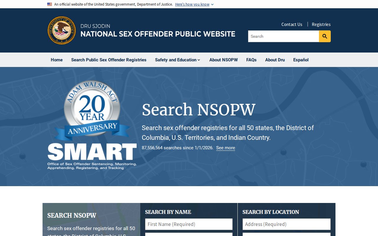 St. Louis City sex offender lookup through the national NSOPW search